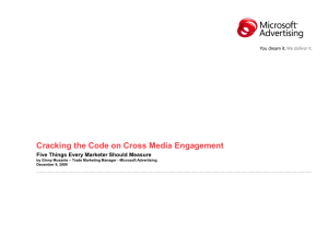Cracking the Code on Cross Media Engagement
