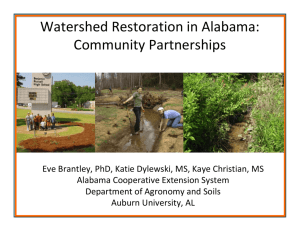 Watershed Restoration in Alabama: Community Partnerships