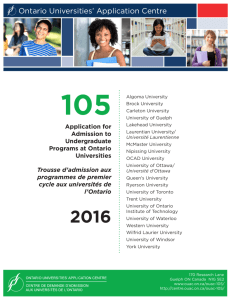 105 Instruction Booklet - Ontario Universities' Application Centre