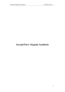 Second Part- Organic Synthesis