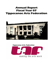 Annual Report FY 2007.pub - Tippecanoe Arts Federation