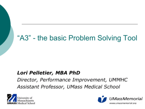 “A3” - the basic Problem Solving Tool