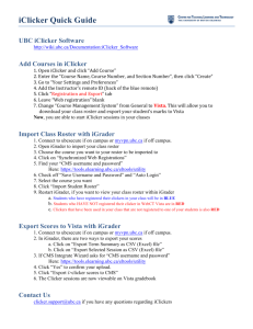 iClicker Quick Guide UBC iClicker Software