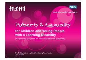 Resource on puberty and sexual health