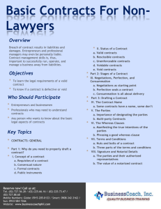Basic Contracts For Non- Lawyers
