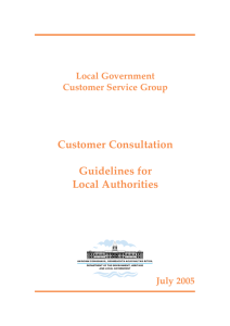 Customer Consultation – Guidelines for Local Authorities
