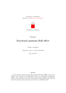 Fractional quantum Hall effect