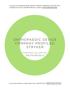 Orthopaedic Device Company Profiles - Stryker