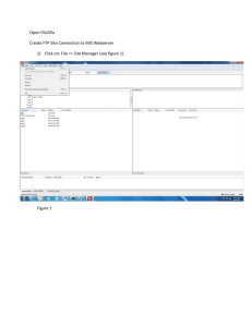 Open FileZilla Create FTP Site Connection to MIS Webserver 1