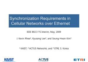 Synchronization Requirements in Cellular Networks over Ethernet
