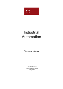 Industrial Automation - National University of Ireland, Galway