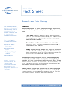 Prescription Data Mining Fact Sheet