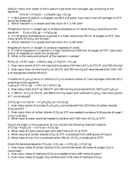 Worksheets Gas Stoichiometry Worksheet Answer Key gas stoichiometry worksheet answer key sodium reacts with water to form hydroxide