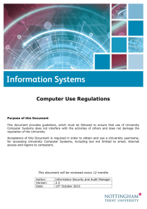 Computer Use Regulations