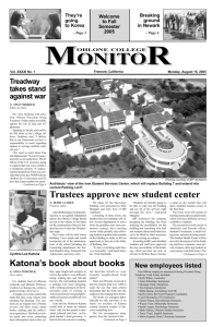 Monday, August 15, 2005 - Ohlone College Monitor
