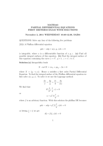 MATH443 PARTIAL DIFFERENTIAL EQUATIONS FIRST MIDTERM