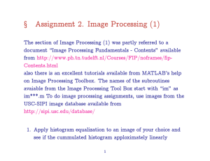 § Assignment 2. Image Processing (1)