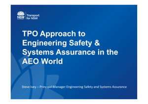 TPO Approach to Engineering Safety & Systems Assurance in the AEO