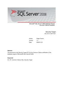 Database Engine of Microsoft SQL Server 2008