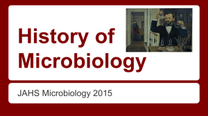 History of Microbiology