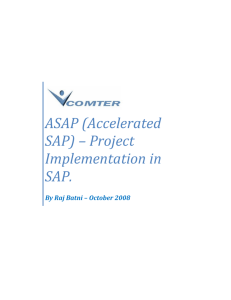 ASAP (Accelerated SAP) – Project