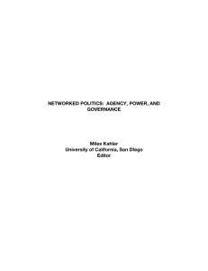 NETWORKED POLITICS: AGENCY, POWER, AND