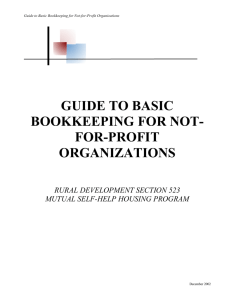 guide to basic bookkeeping for not- for