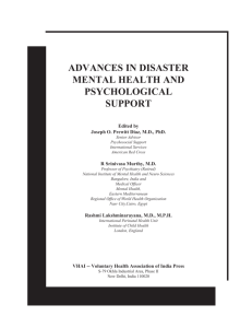 Advances in Disaster Mental Health and Psychological Support.indd