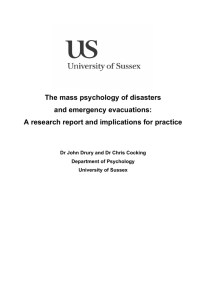 Mass psychology of disasters and emergency evacuations