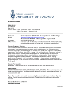 RSM 330H1F - University of Toronto