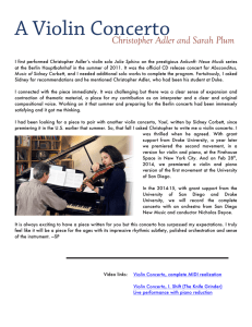 A Violin Concerto - Christopher Adler