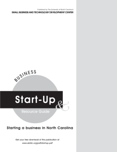 The Business Plan Section of SBTDC's Startup Guide