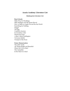Acacia Academy Literature List