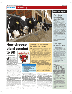 New cheese plant coming to SD - Farm Progress Issue Search Engine