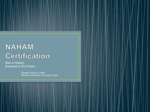NAHAM Certification