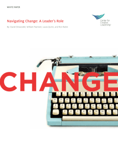 Navigating Change: A Leader's Role