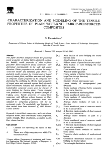 characterization and modeling of the tensile properties of plain weft