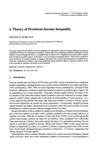 Durlauf - A Theory of Persistent Income Inequality