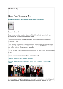 Hello kelly News from Voluntary Arts