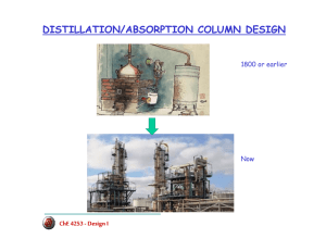 DISTILLATION/ABSORPTION COLUMN DESIGN