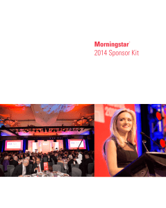 2014 Sponsor Kit - Morningstar Canada