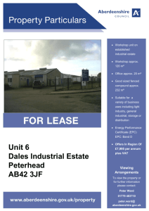 Unit 6 Dales Industrial Estate Peterhead AB42 3JF