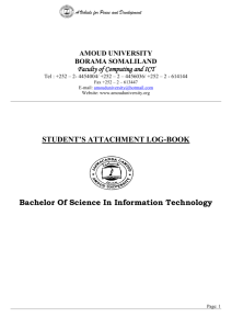 STUDENT'S ATTACHMENT LOG-BOOK Bachelor Of Science In