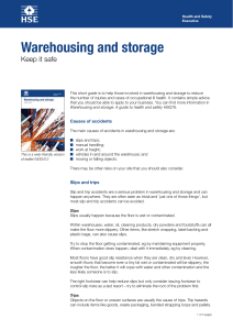 Warehousing and storage: Keep it safe INDG412