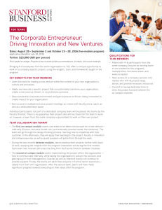 The Corporate Entrepreneur: Driving Innovation and New Ventures