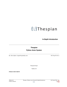 Thespian Python Actor System