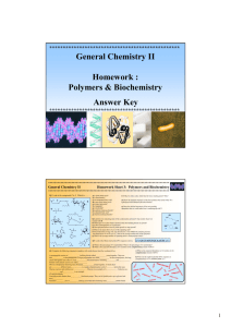 Polymers & Biochemistry Answer Key