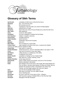 Glossary of Sikh Terms