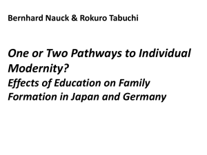 Effects of education on family formation in Japan and Germany