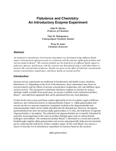 Flatulence and Chemistry: An Introductory Enzyme Experiment